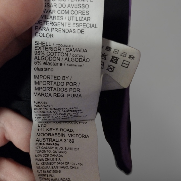 Puma Purple and Black Hooded Bodysuit - Picture 6 of 6